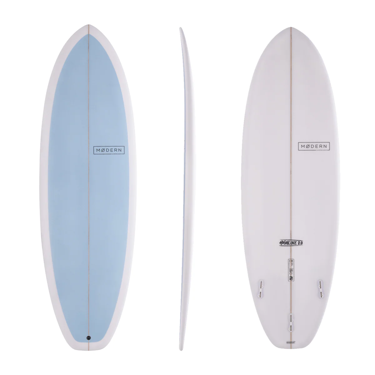 Modern Highline 2.0 Surfboard Sky Blue 6'6"