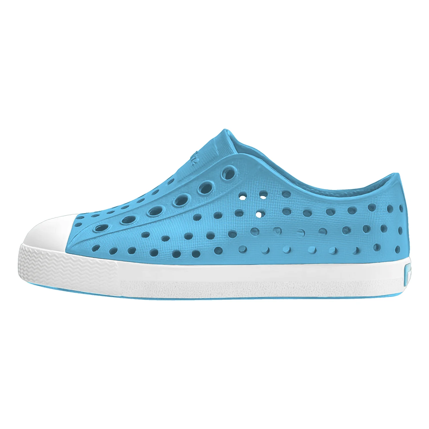 Native Junior Jefferson Shoe Aquarius Blue/Shell White - Image 2