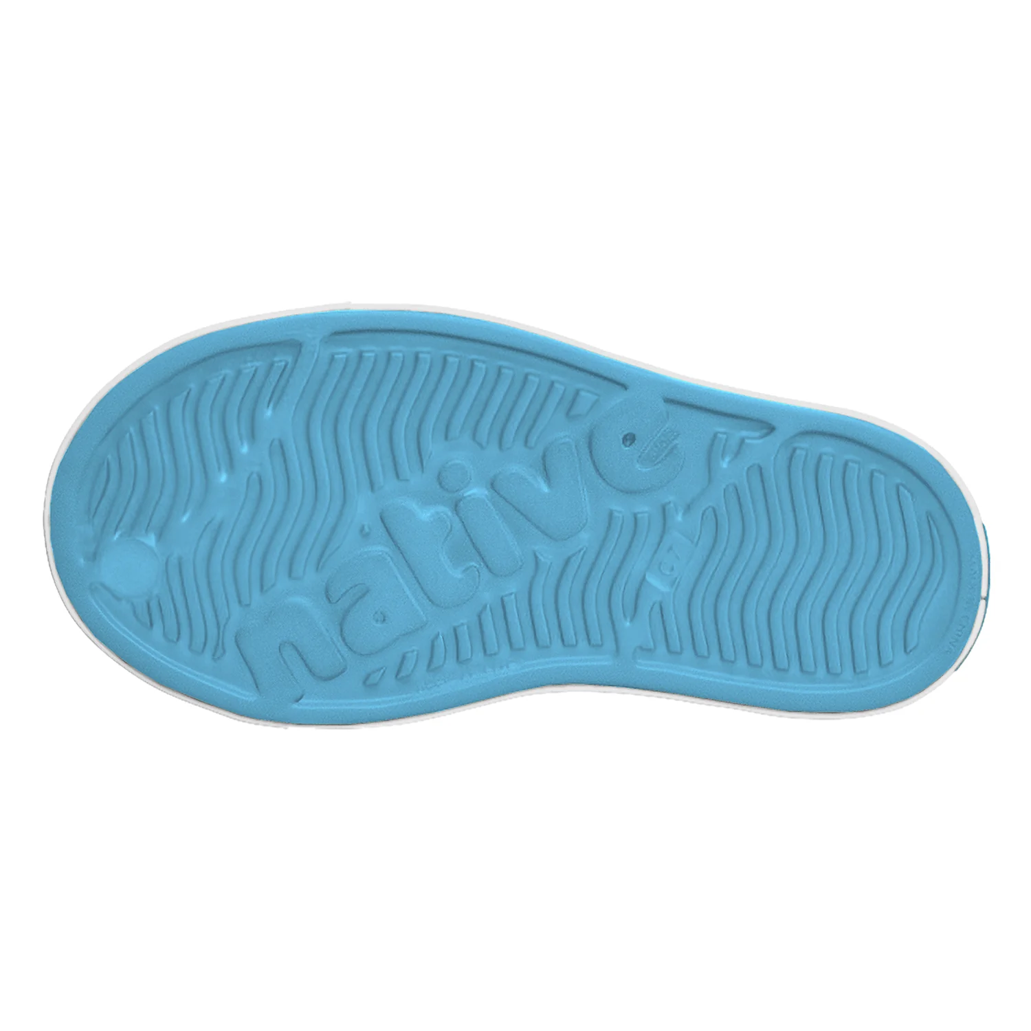 Native Junior Jefferson Shoe Aquarius Blue/Shell White - Image 3