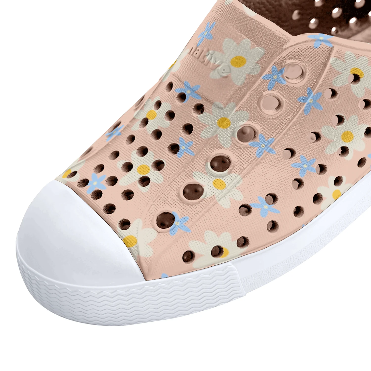 Native Kids Jefferson Print Shoe Chameleon Pink/Shell White/Bone Daisy - Image 4