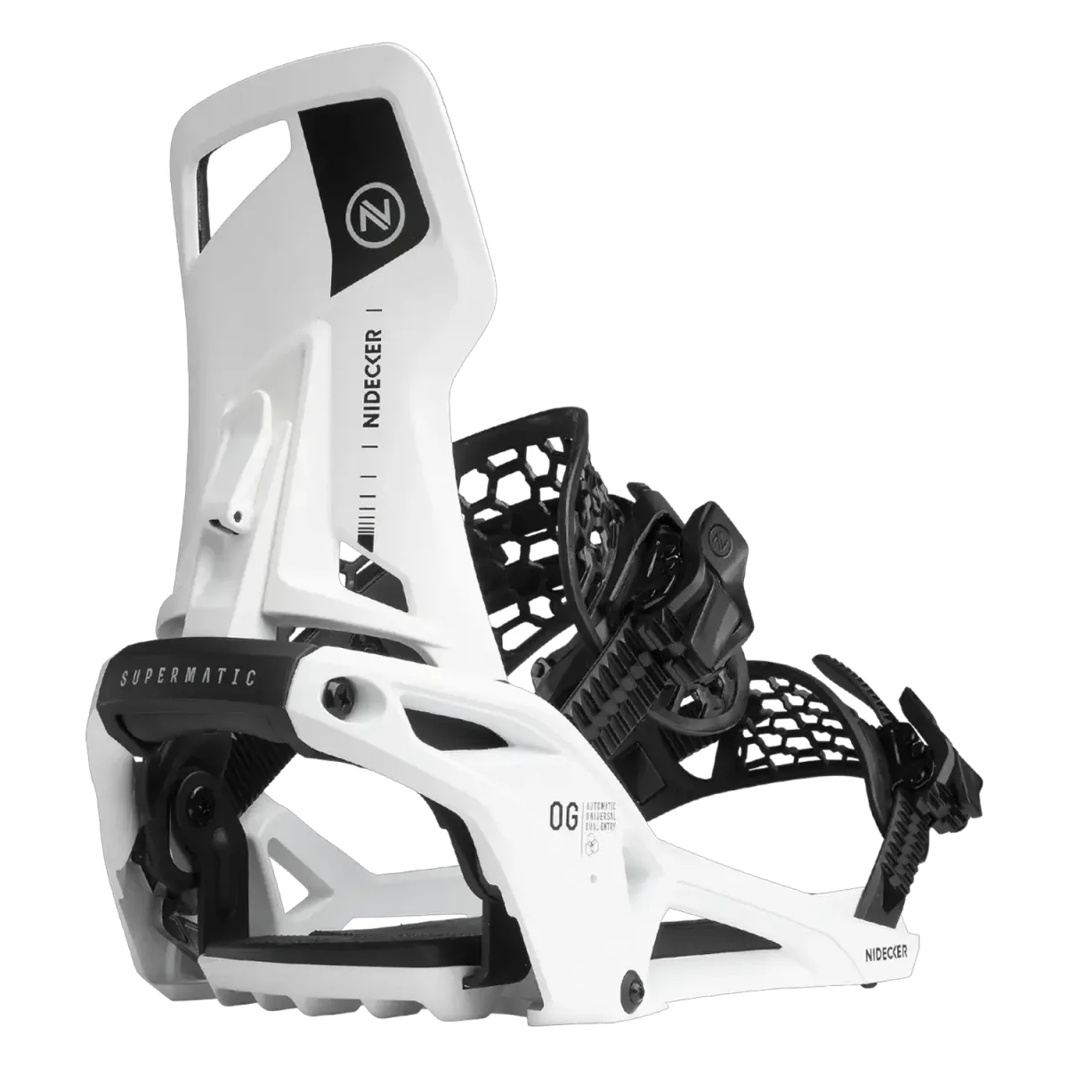 Nidecker OG Supermatic Snowboard Bindings 2026 White