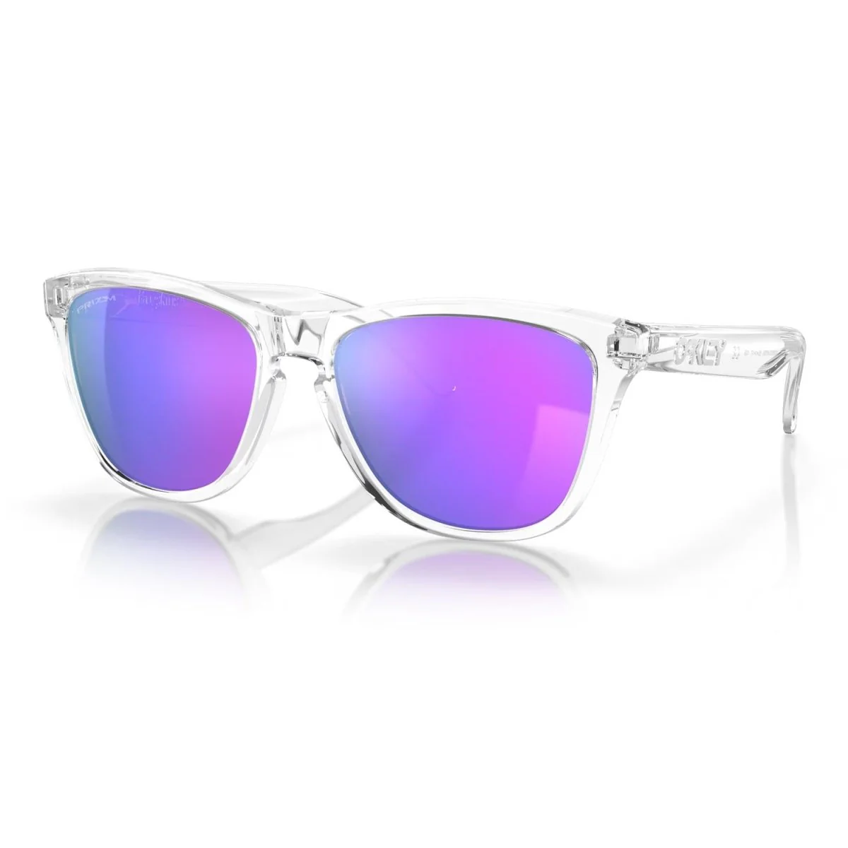 Oakley Frogskins Sunglasses Polished Clear/Prizm Violet