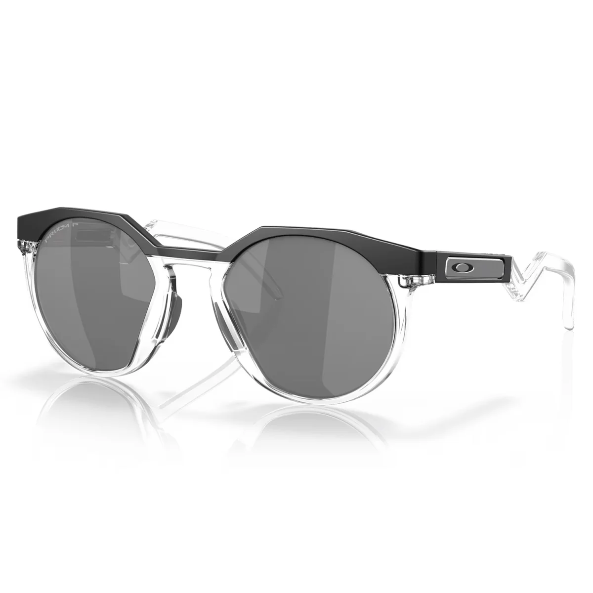Oakley HSTN Sunglasses Matte Black Clear/Prizm Black Polarized