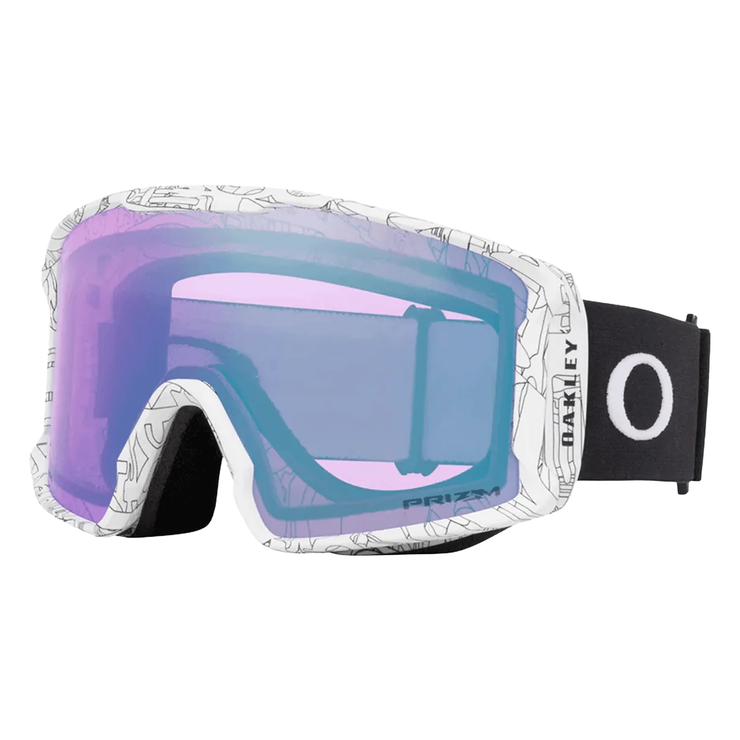 Oakley Line Miner L Goggles Mt White Ghost Text/Prizm Iced