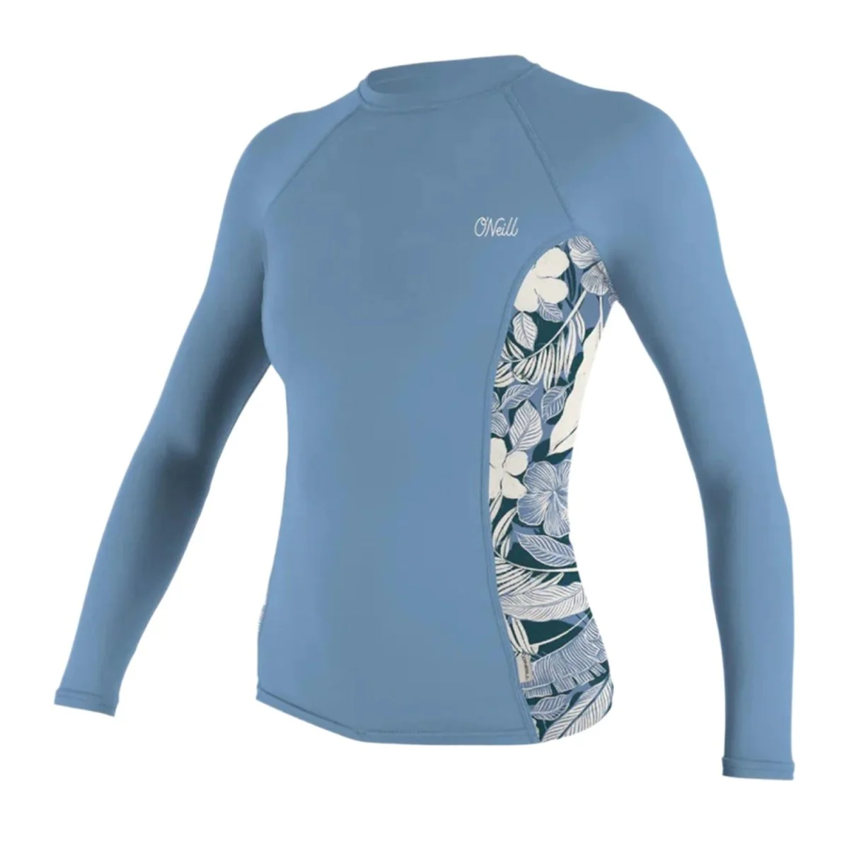 O'Neill Women's Side Print L/S Rashguard Fdenim/Palmtrop