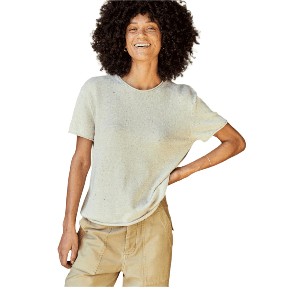 Outerknown Women's Crescent Knit Top Moonlight