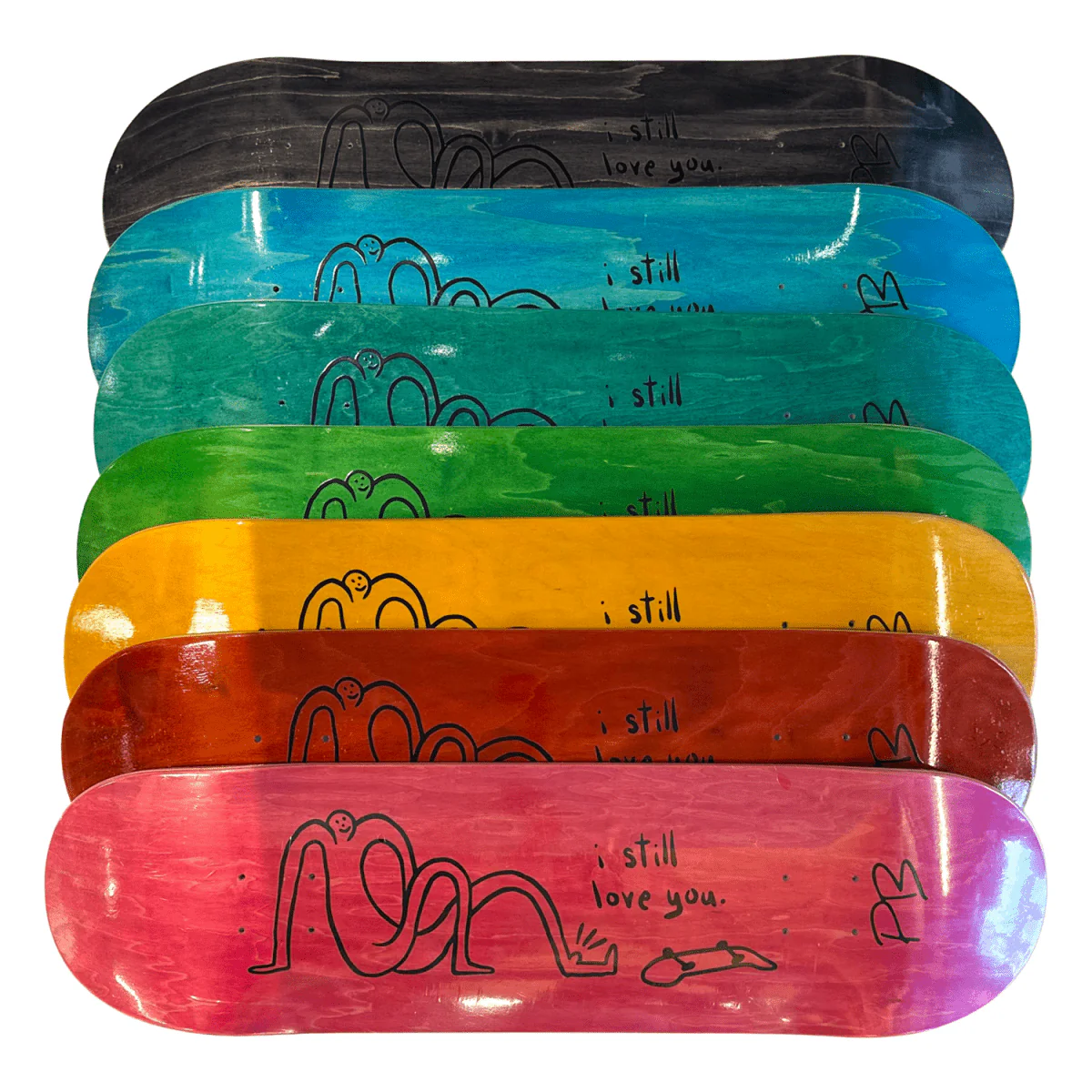 Pacific Boarder I Still Love You Skate Deck Assorted 8.25"