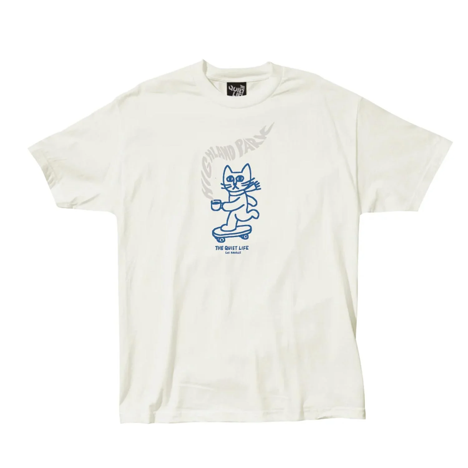 Quiet Life Men's Skating Cat T-Shirt Cream
