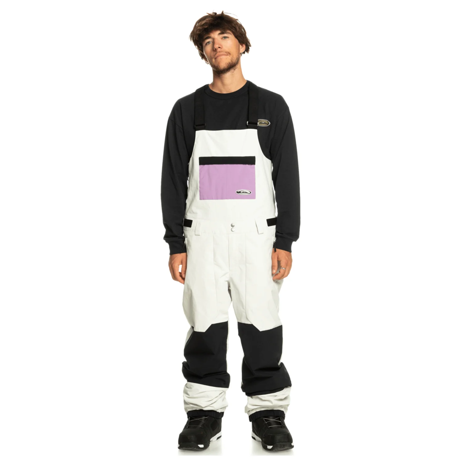 Quiksilver Men's Fly High Bib Pant 2024 Nimbus Cloud