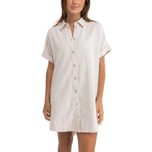 Rhythm Classic Linen Shirt Dress - Image 2
