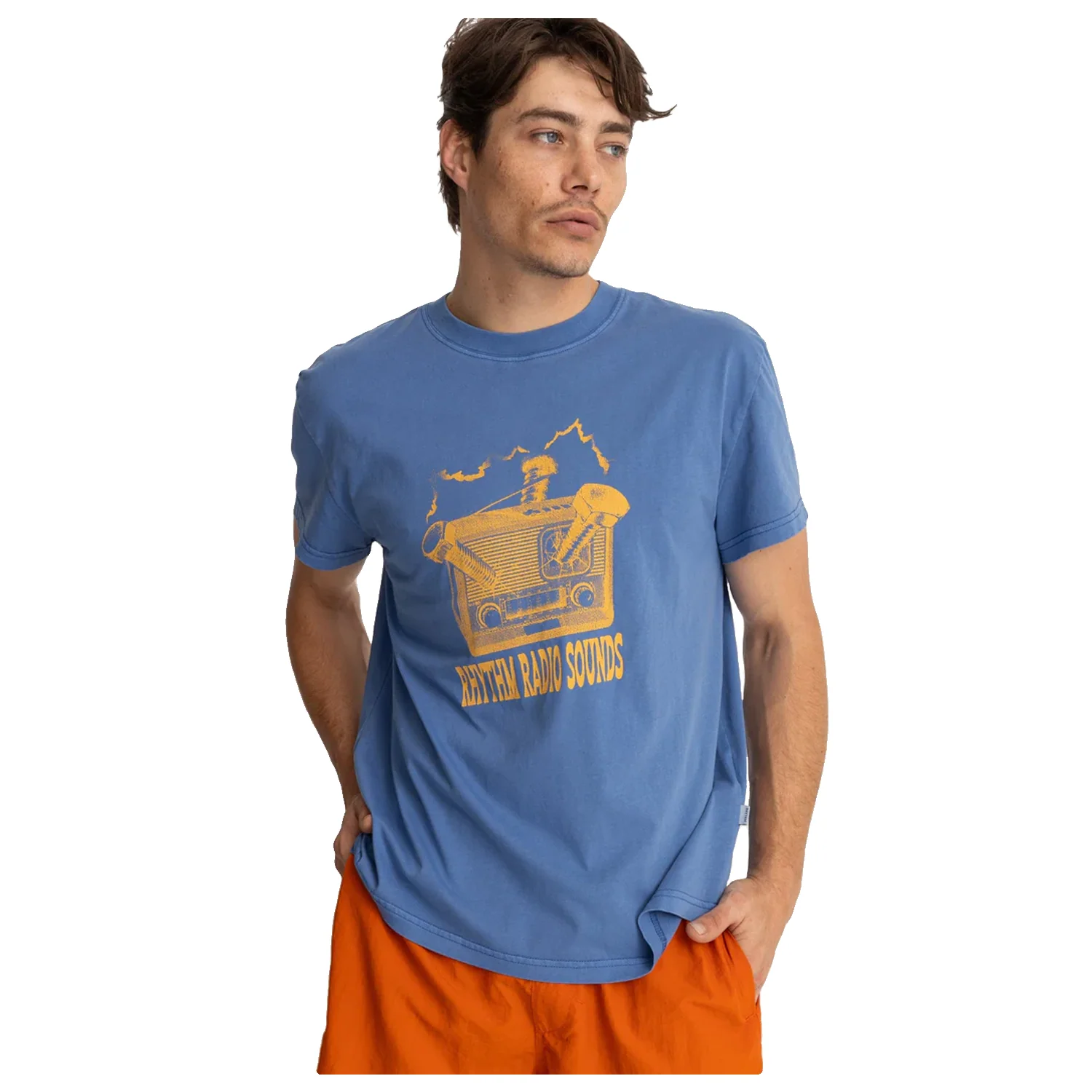 Rhythm Men's Radio Band S/S T Shirt Cobalt