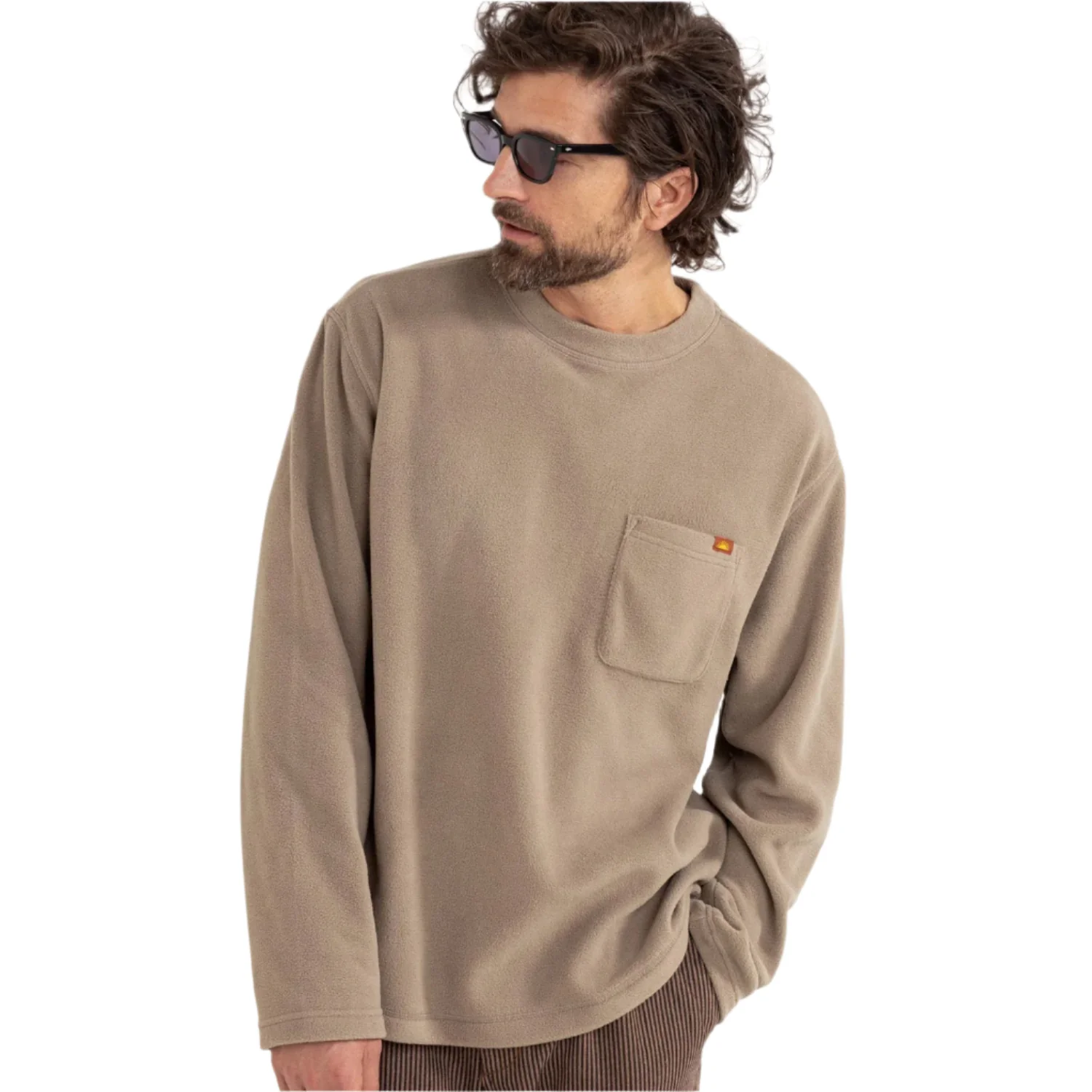 Rhythm Men's Awake Polar L/S Fleece Stone