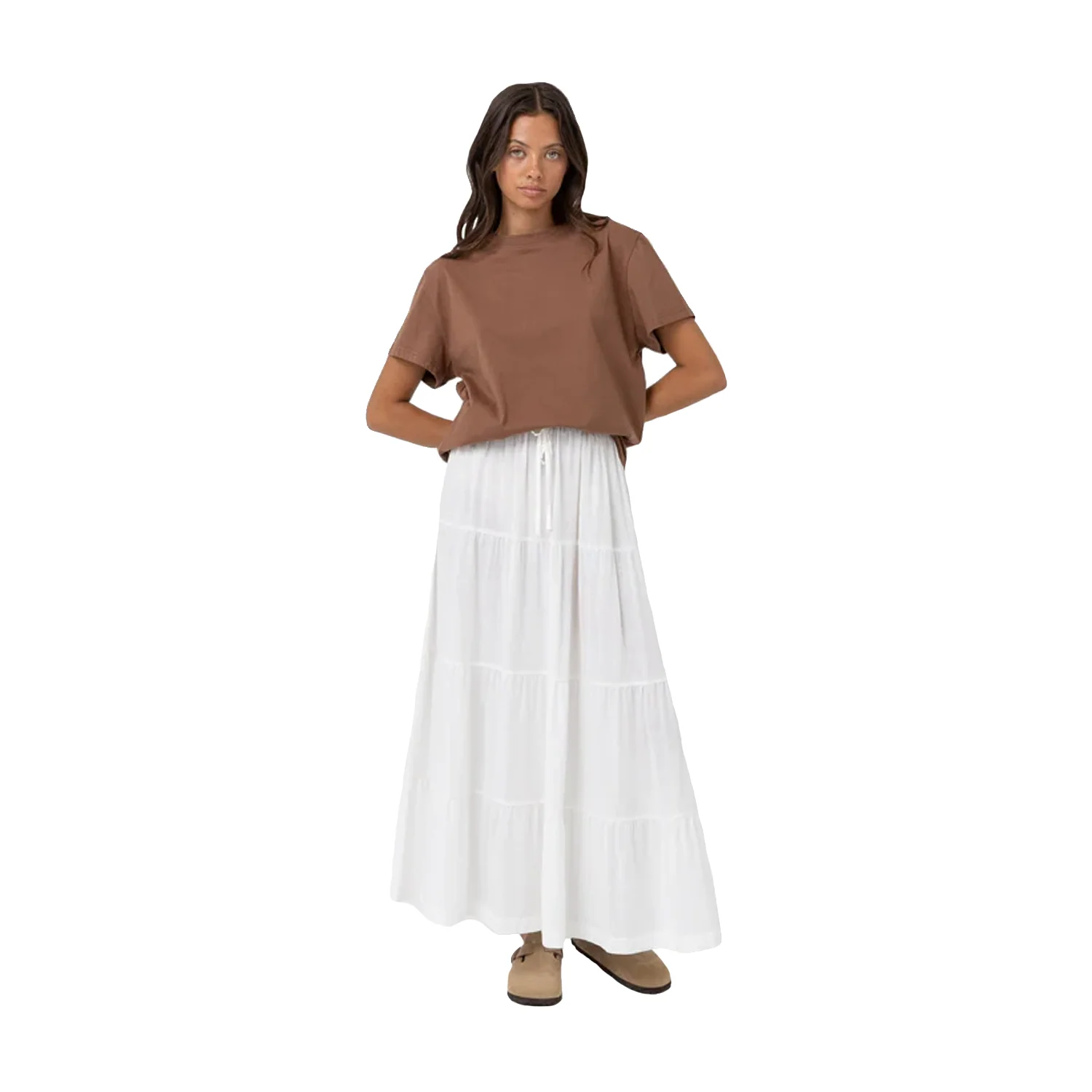 Rhythm Women's Classic Band T Shirt Chocolate