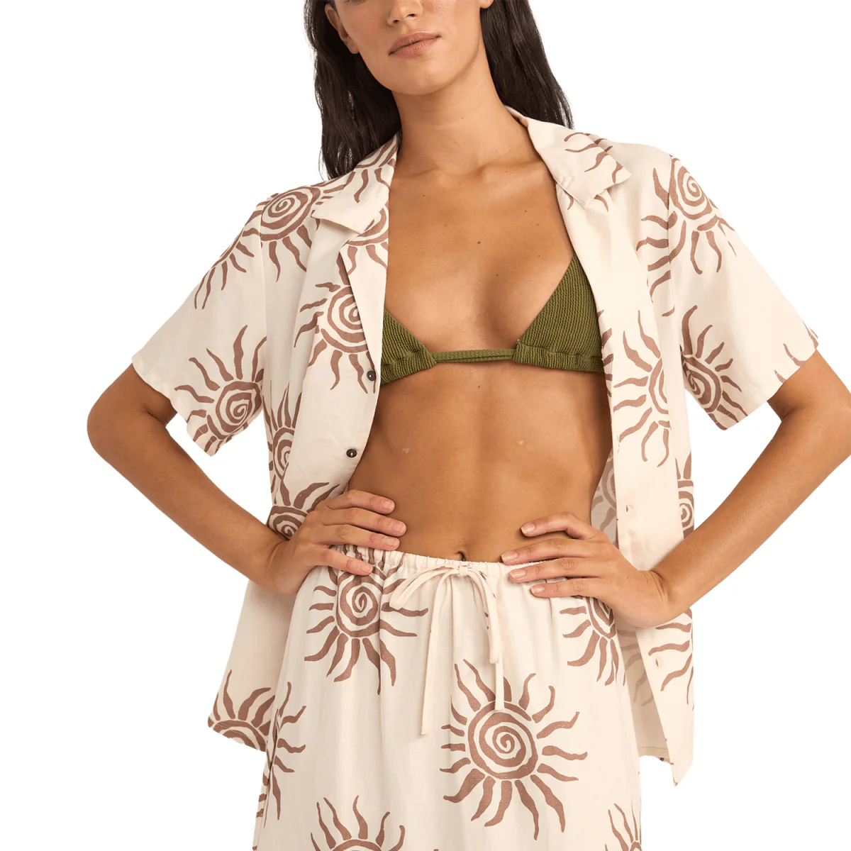 Rhythm Women's Seafarer S/S Shirt Brown