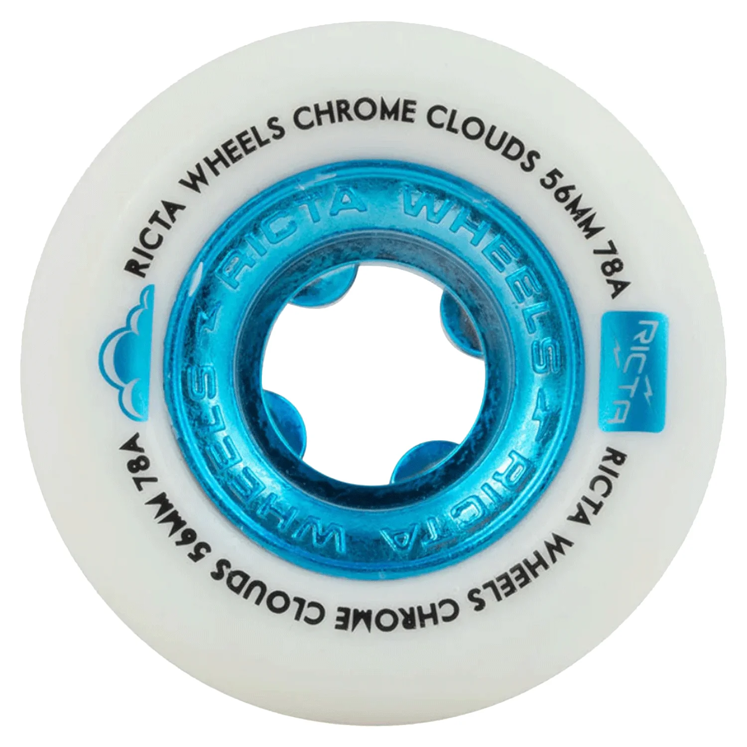 Ricta Chrome Clouds Blue (78A) 56mm Skate Wheels