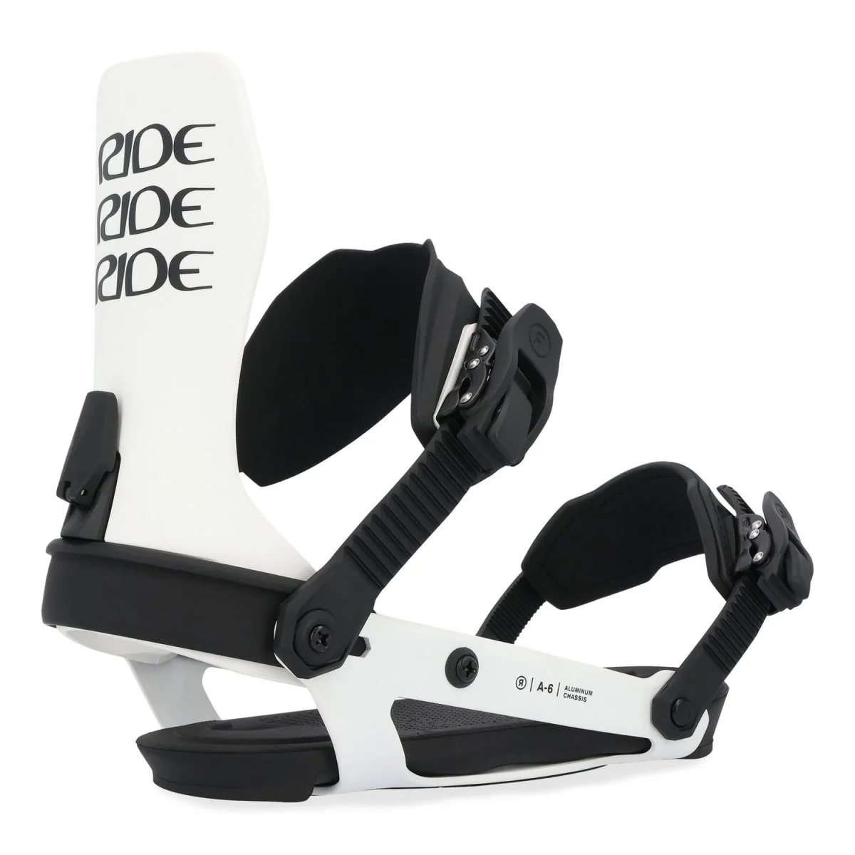 Ride Men's A-6 Snowboard Bindings 2025 White