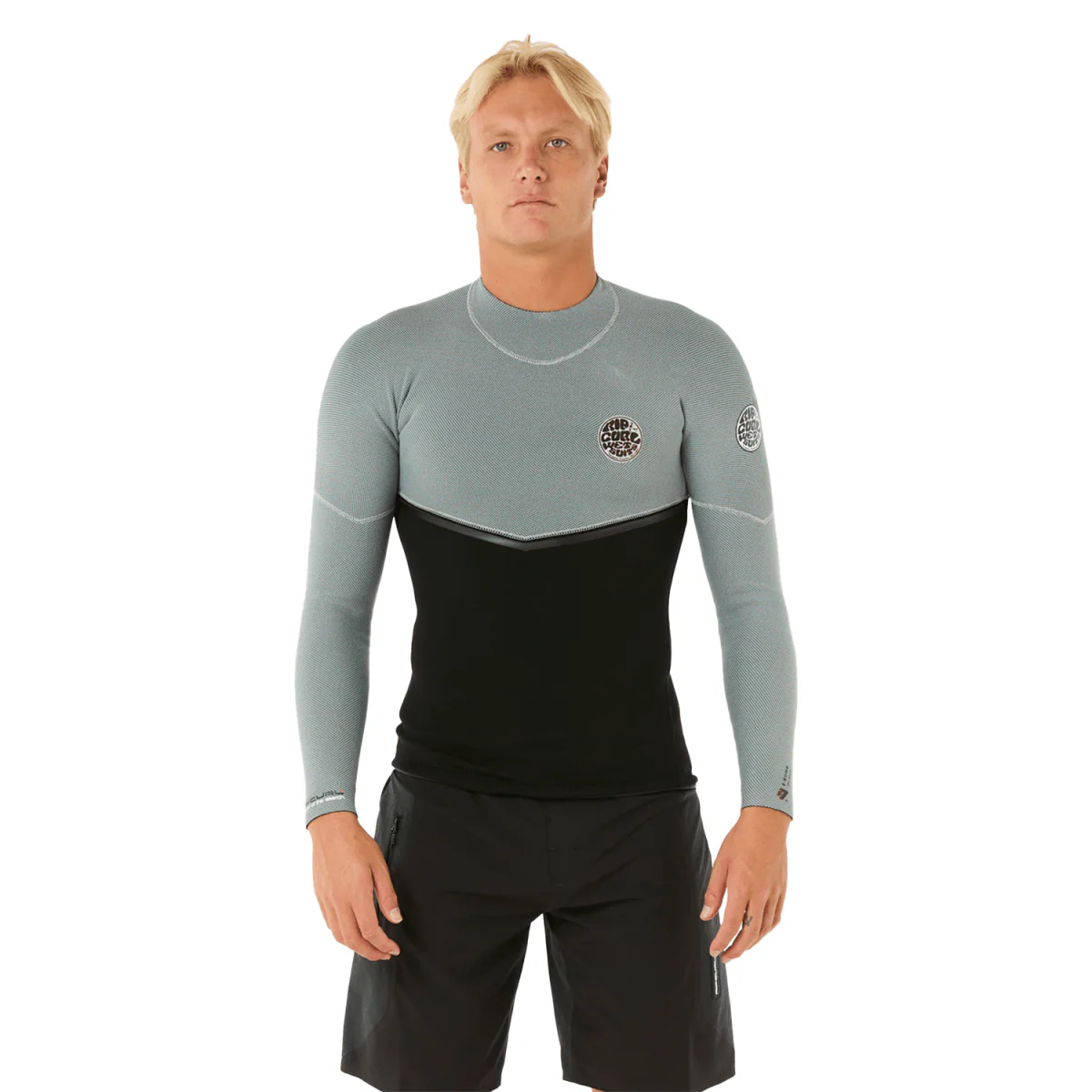 Rip Curl Men's E Bomb 1.5mm L/S GB Wetsuit Jacket Iced Grey