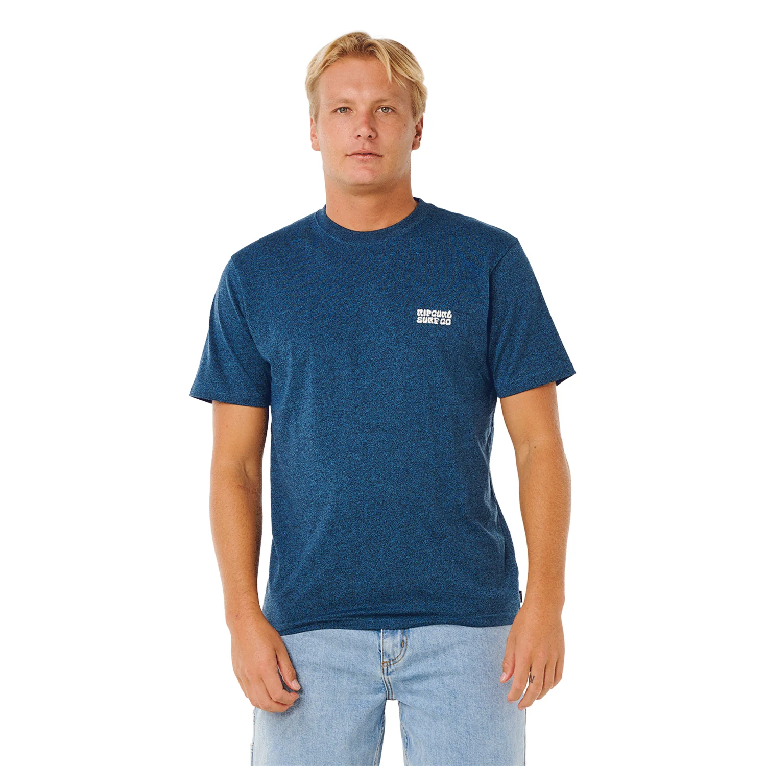 Rip Curl Men's Easy Embroidered T-Shirt Navy Marle