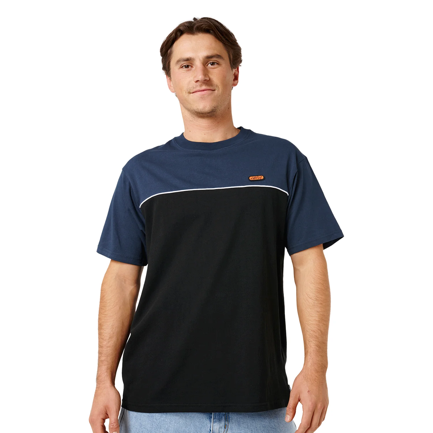 Rip Curl Men's Halfa Panel Beater T-Shirt Black/Navy
