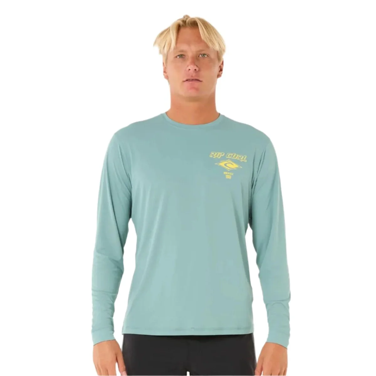 Rip Curl Men's Icons Surflite UPF L/S Rash Vest Blue Lagoon