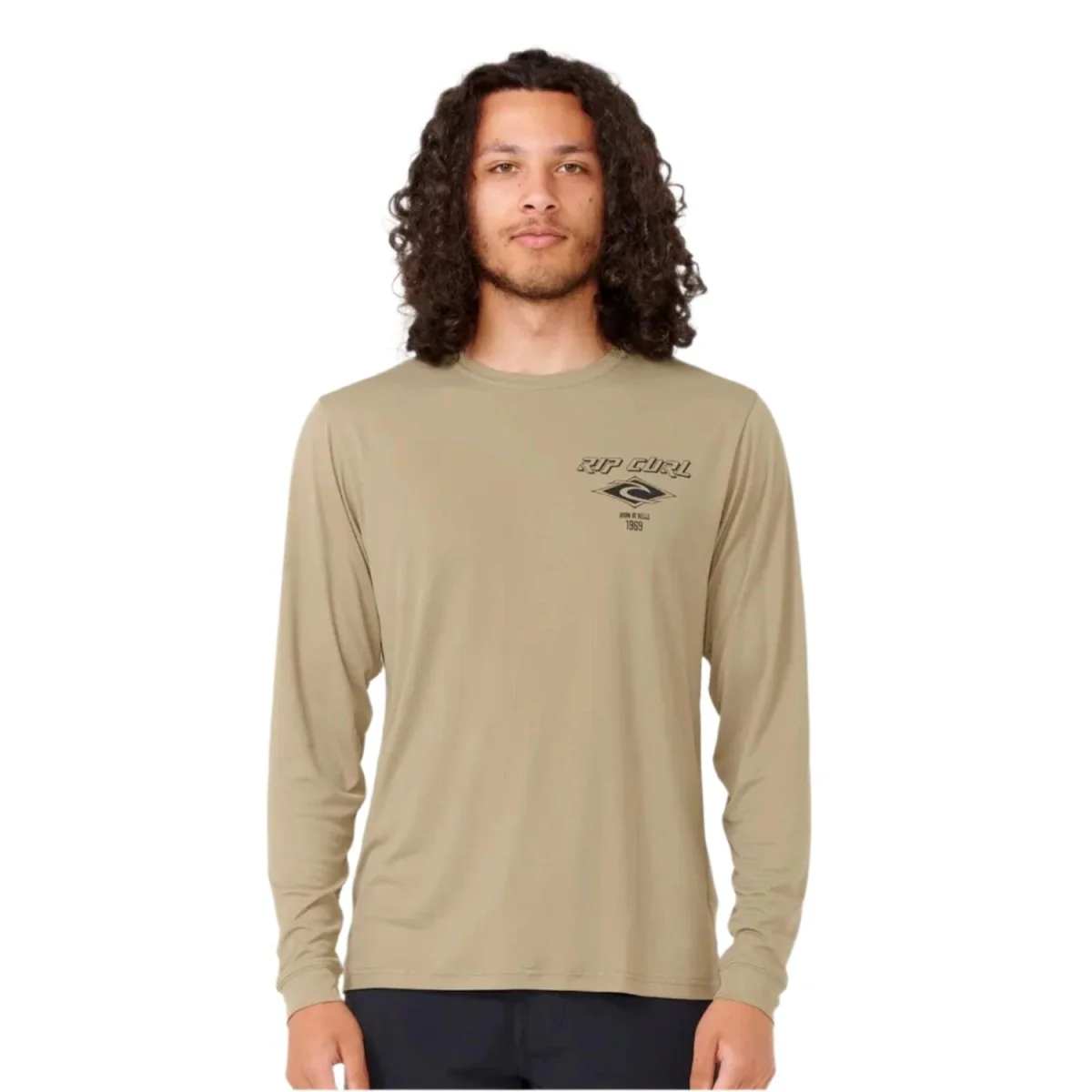 Rip Curl Men's Icons Surflite UPF L/S Top Washed Moss
