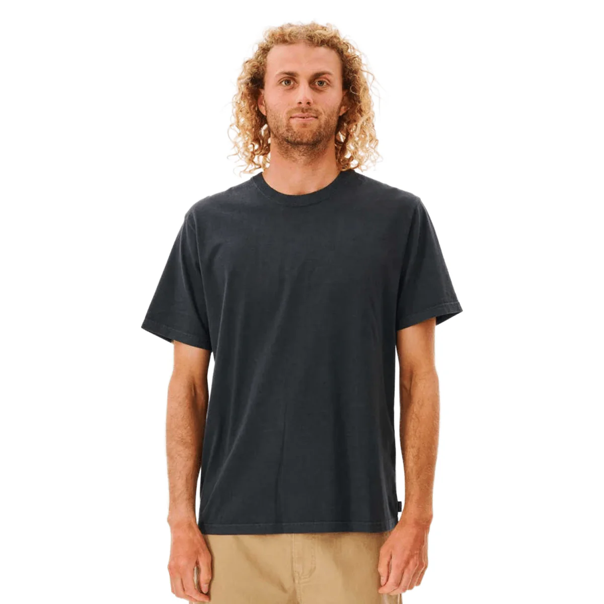 Rip Curl Men's Plain Wash T-Shirt Washed Black