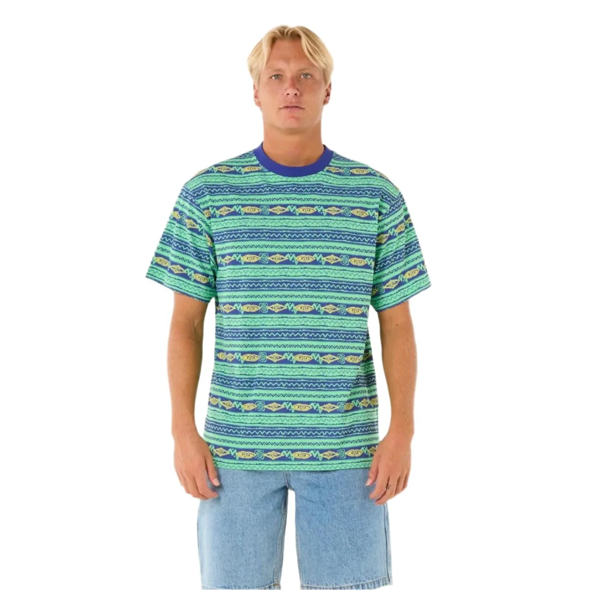 Rip Curl Men's Raw Energy Vibal T-Shirt Neon Green