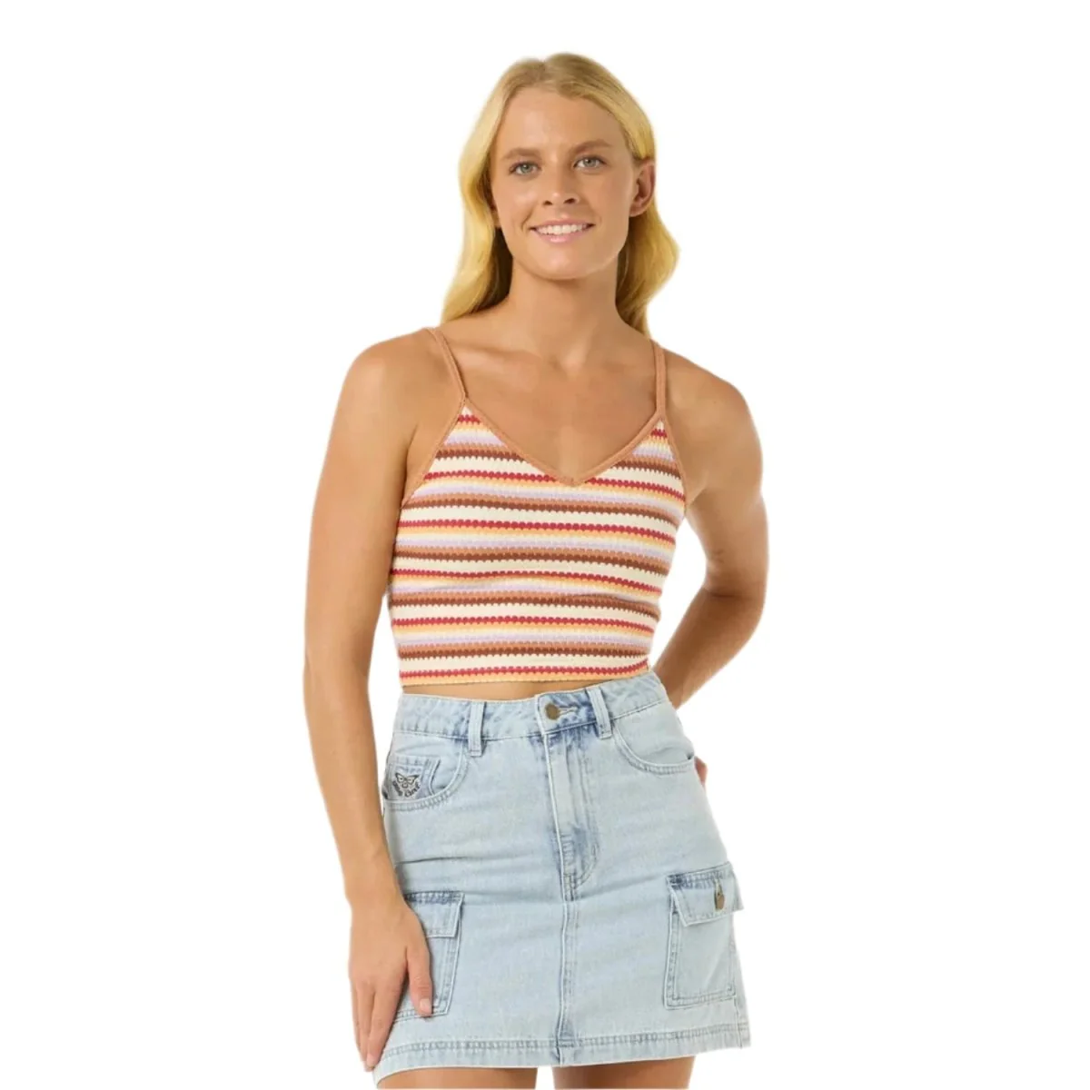 Rip Curl Women's Bobbi Stripe Cami T-Shirt Multi
