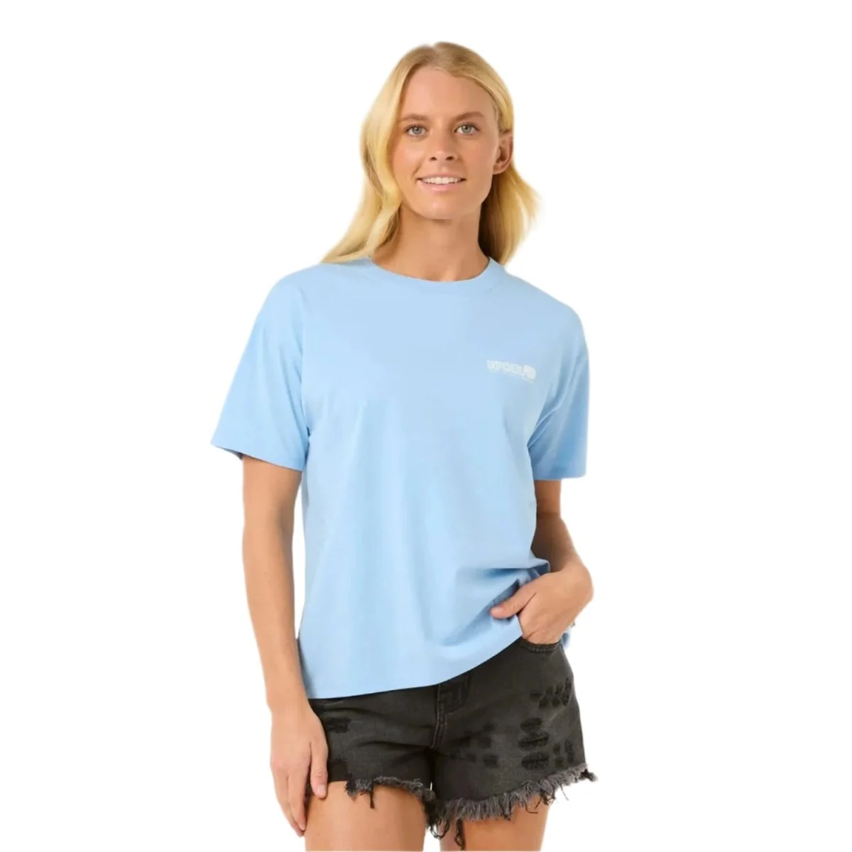 Rip Curl Women's Ocean Tech Relaxed T-Shirt Mid Blue