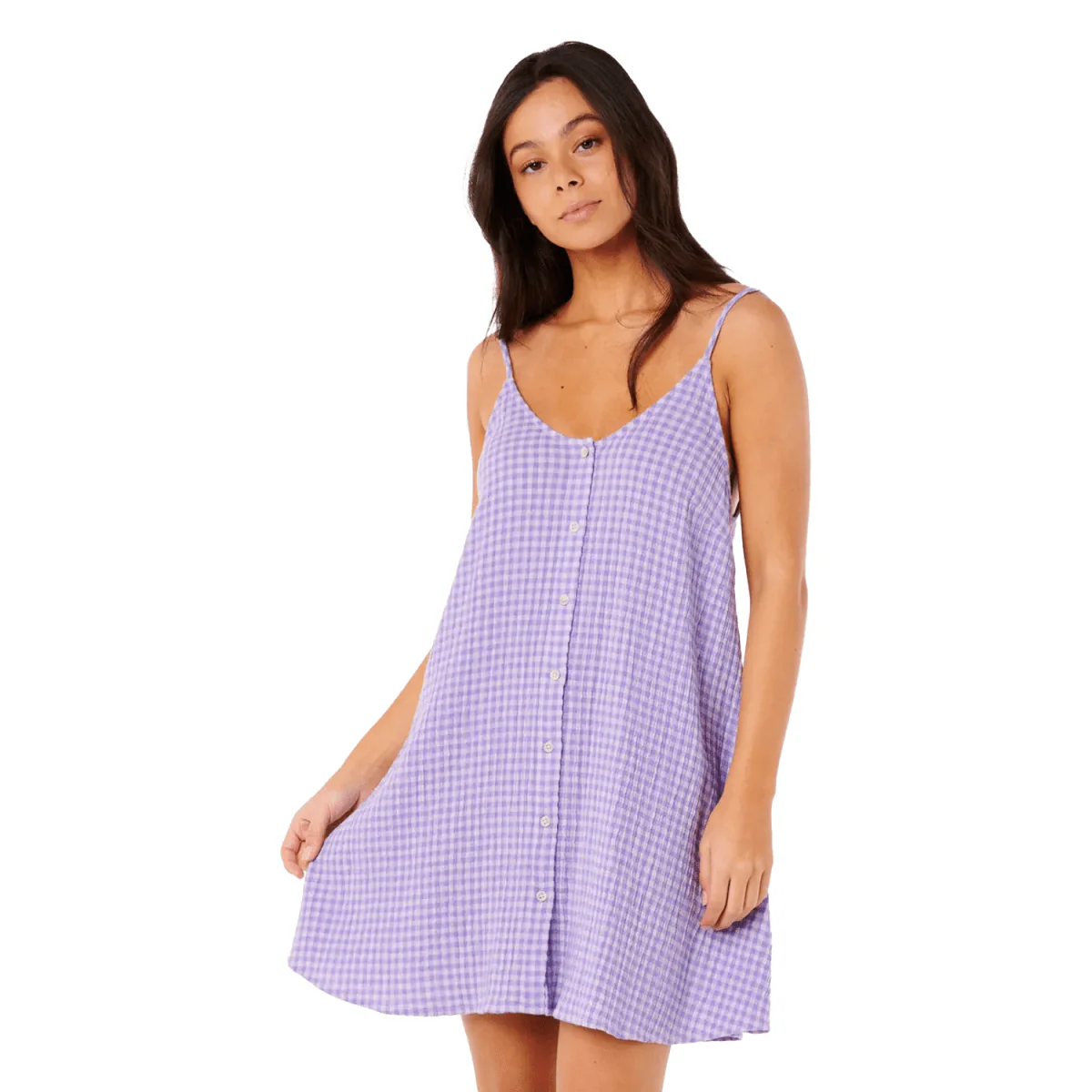 Rip Curl Women's Premium Surf Check Cover Up Dress Purple