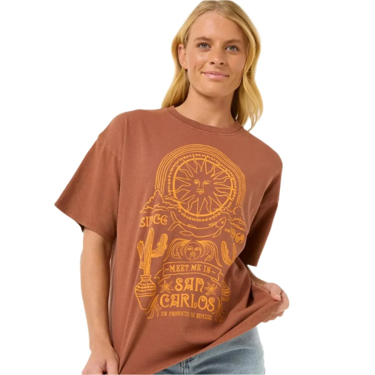 Rip Curl Women's San Carlos Heritage T-Shirt Brown