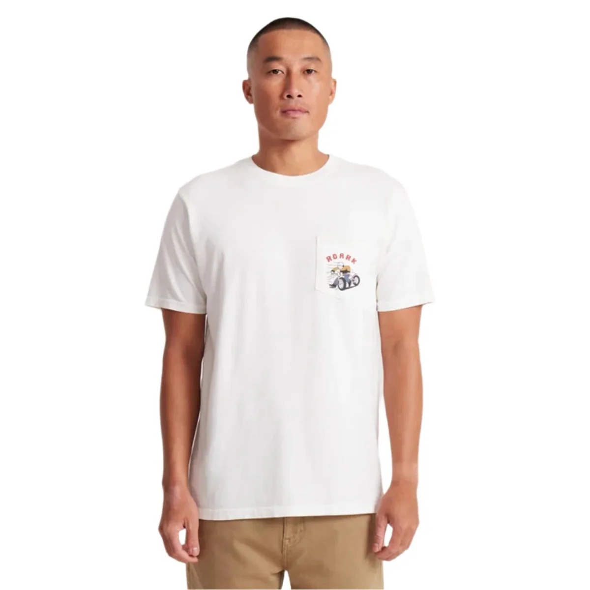 Roark Men's Moto Pocket T-Shirt Off White