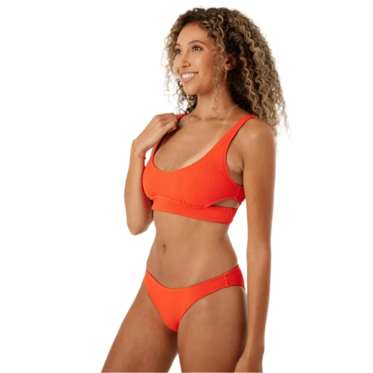 Roxy Women's Aruba Cut Out Bralette Top Red