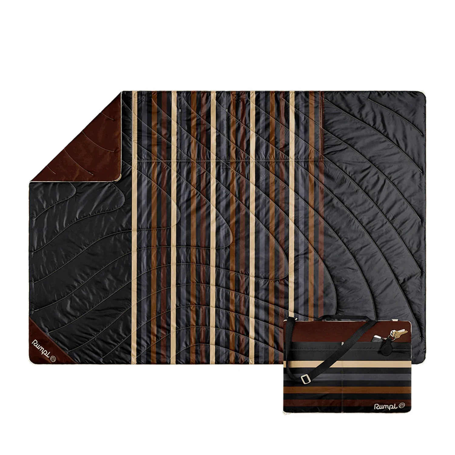 Rumpl Stash Mat Mocha Mini Stripes