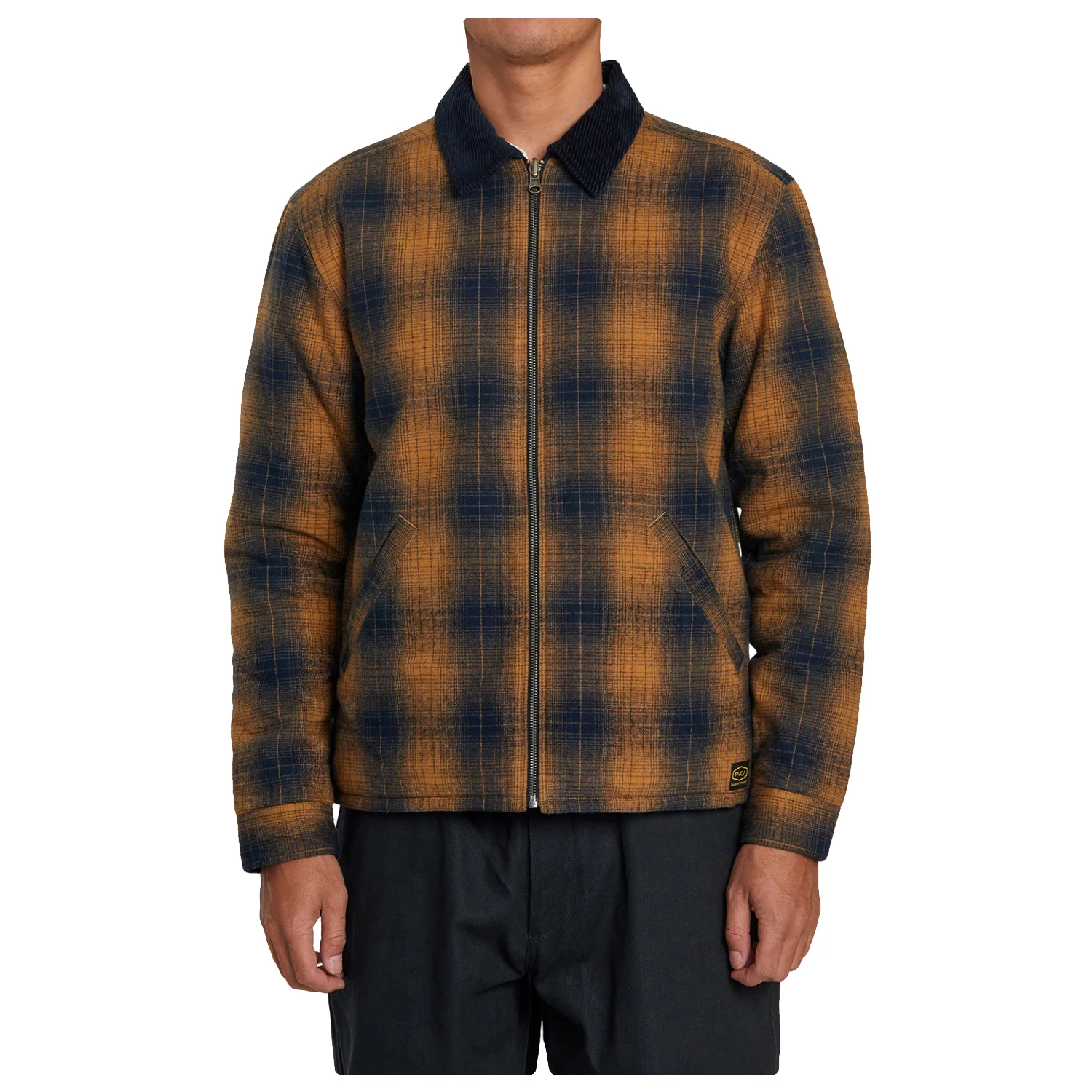 RVCA Men's Dayshift Reversible Flannel Shirt Navy