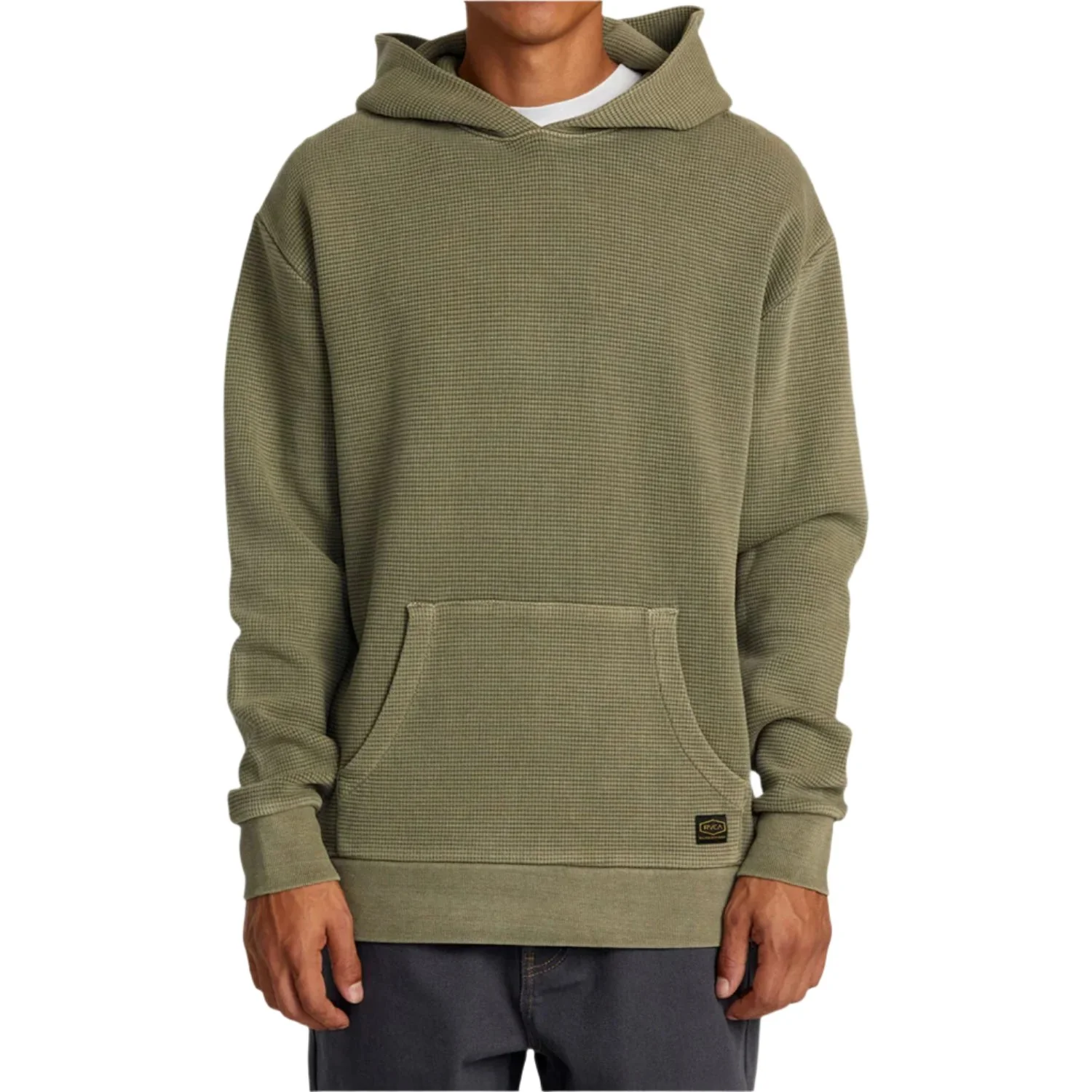 RVCA Men's Dayshift Thermal Hoodie Olive