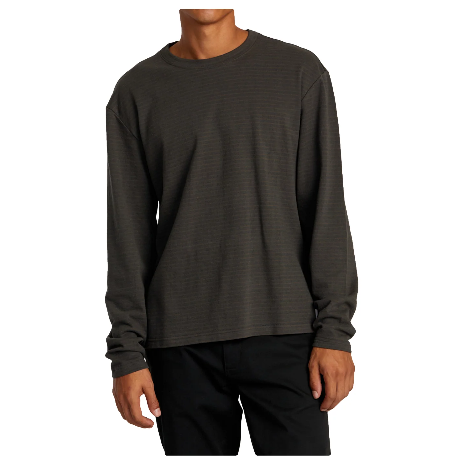 RVCA Men's Vacancy L/S Crew Pirate Black
