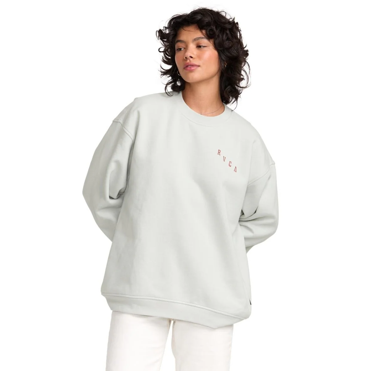 RVCA Women's Baggie BF Crew Blue Fog
