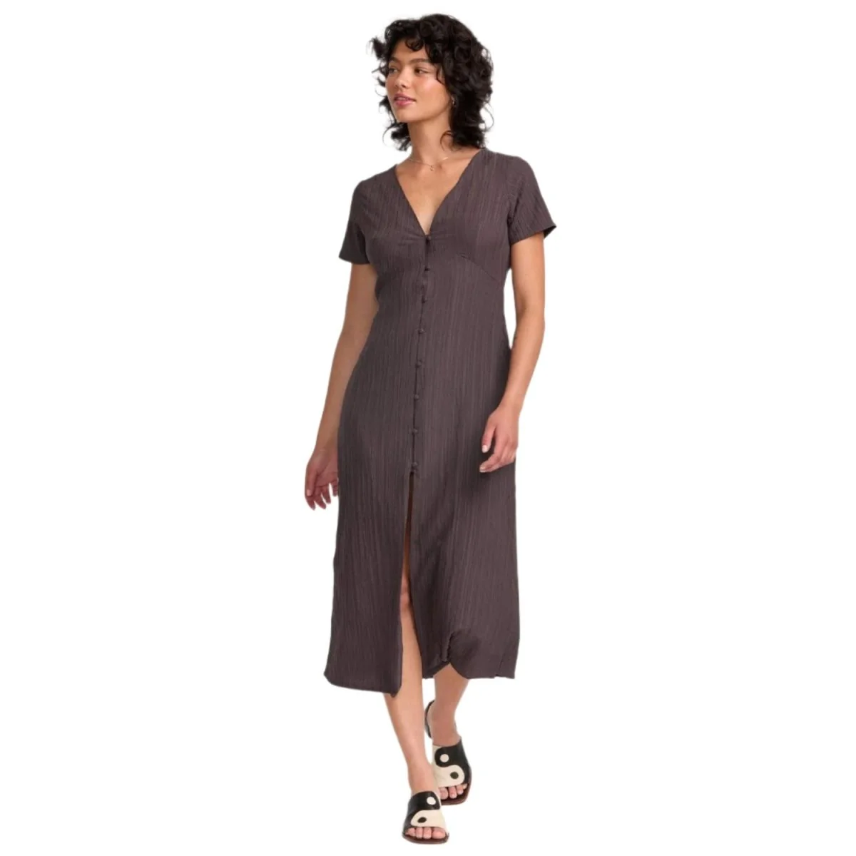 RVCA Women's Understated Midi Dress Raisin