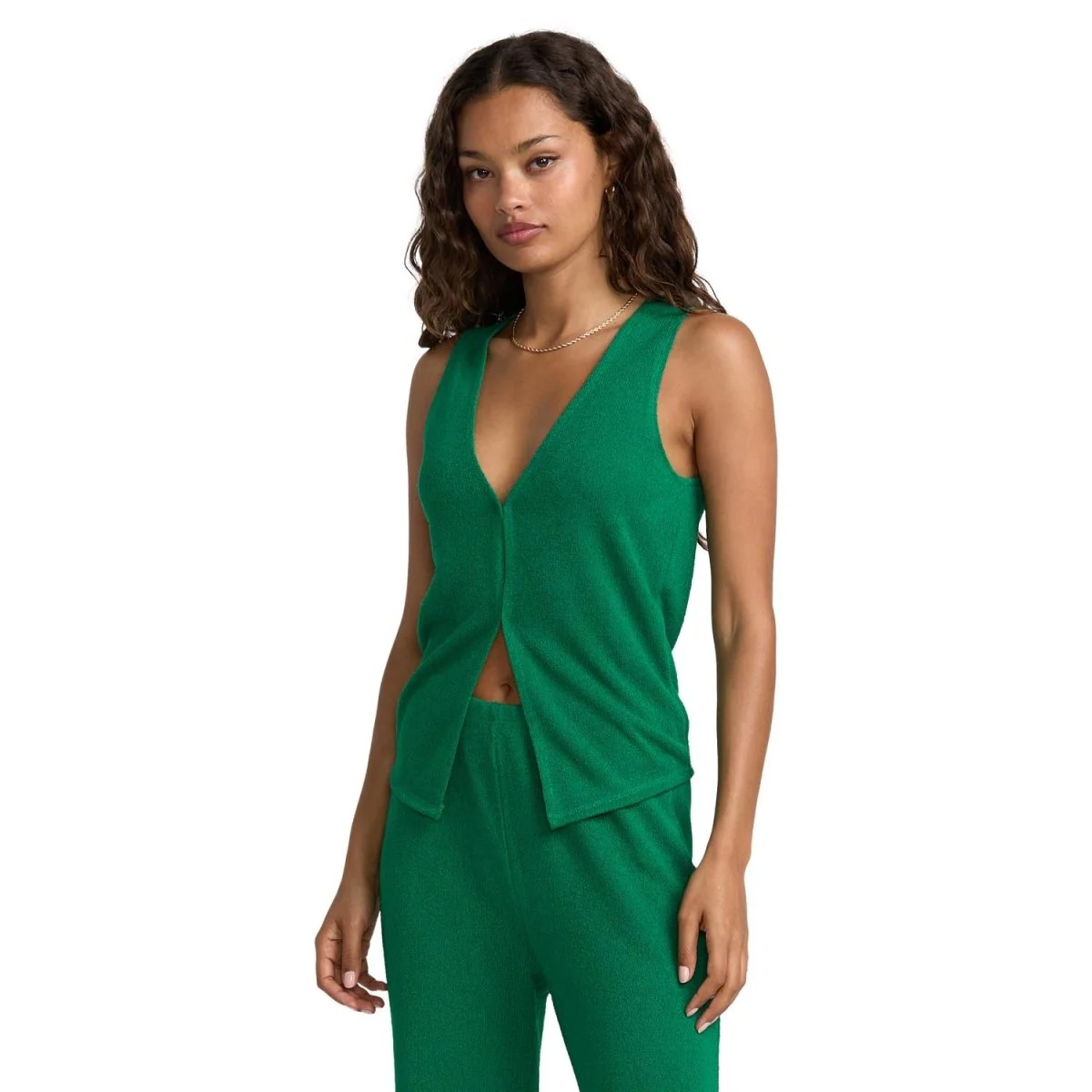 RVCA Women's You're Welcome Top Evergreen