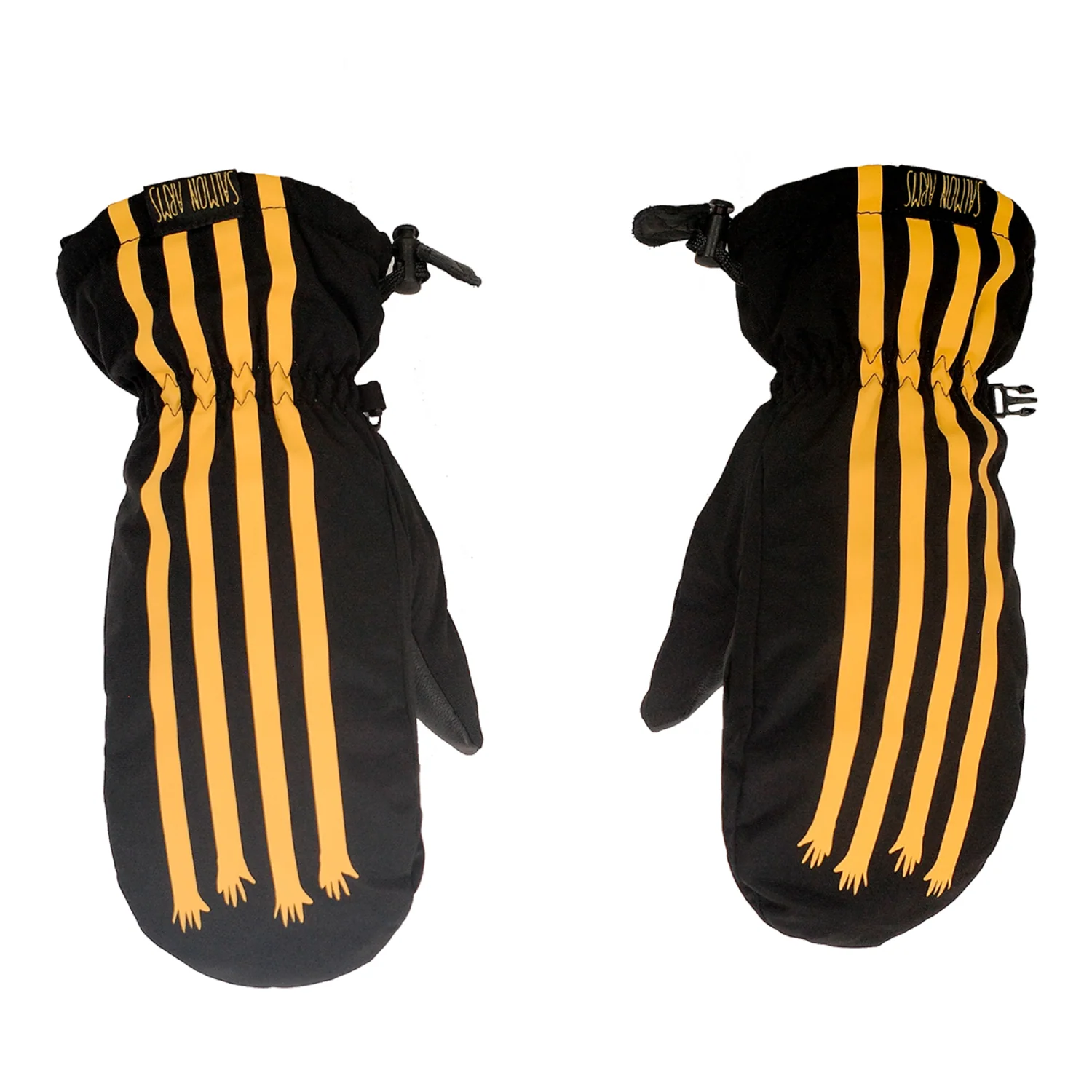 Salmon Arms Classic Mitt Stripes / Killer Stee Black/Yellow