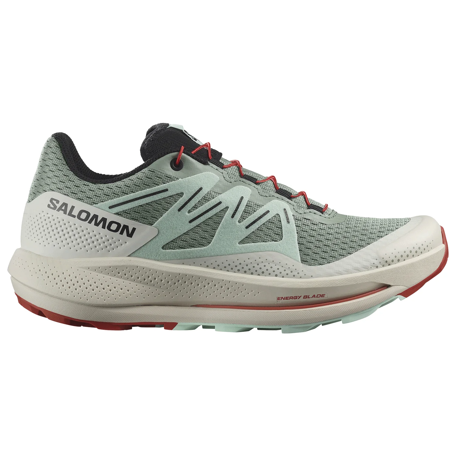 Salomon Women's Pulsar Trail Shoe Lily Pad/Bleached Aqua/Hot Sauce