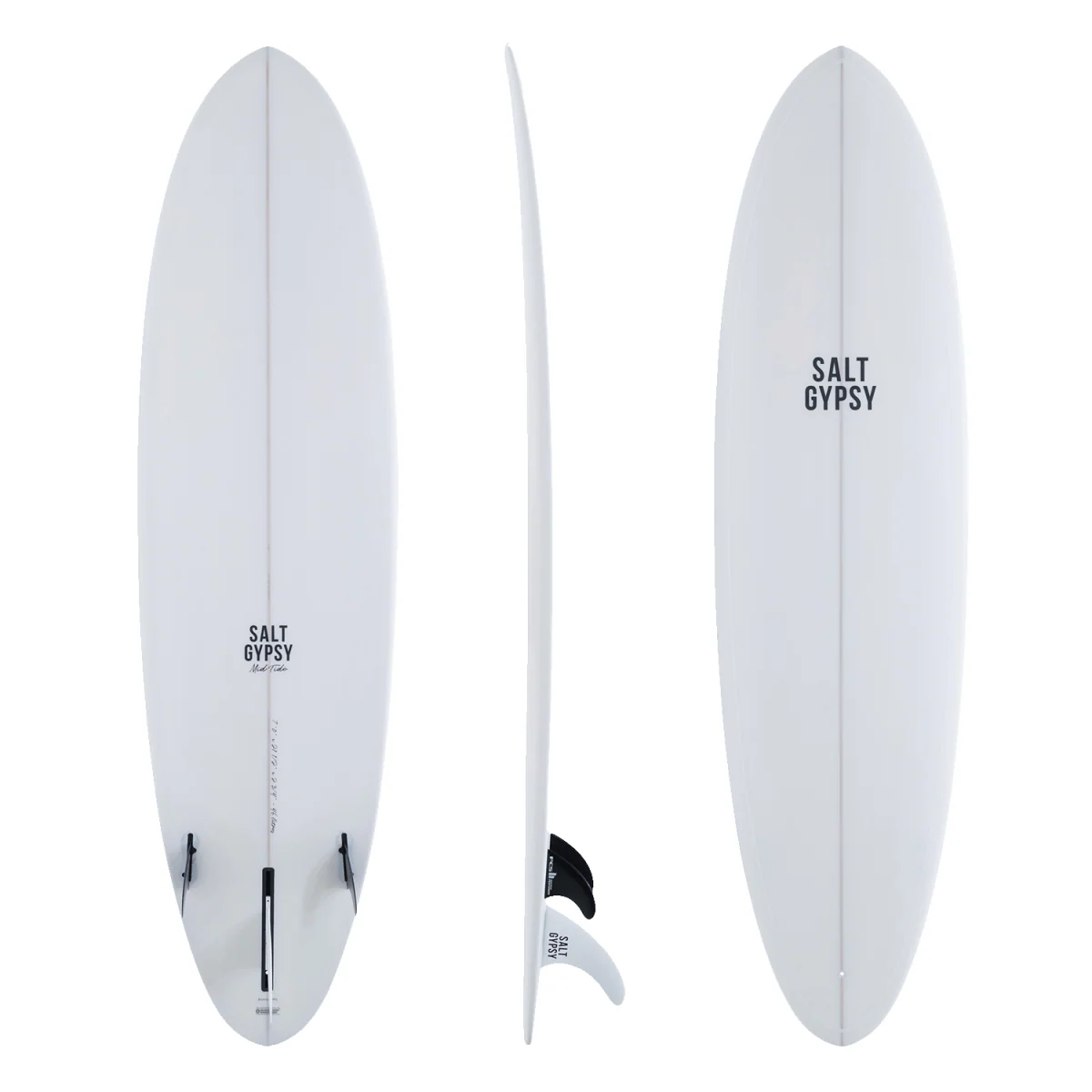 Salt Gypsy Mid Tide PU Surfboard Hard White 6'8"