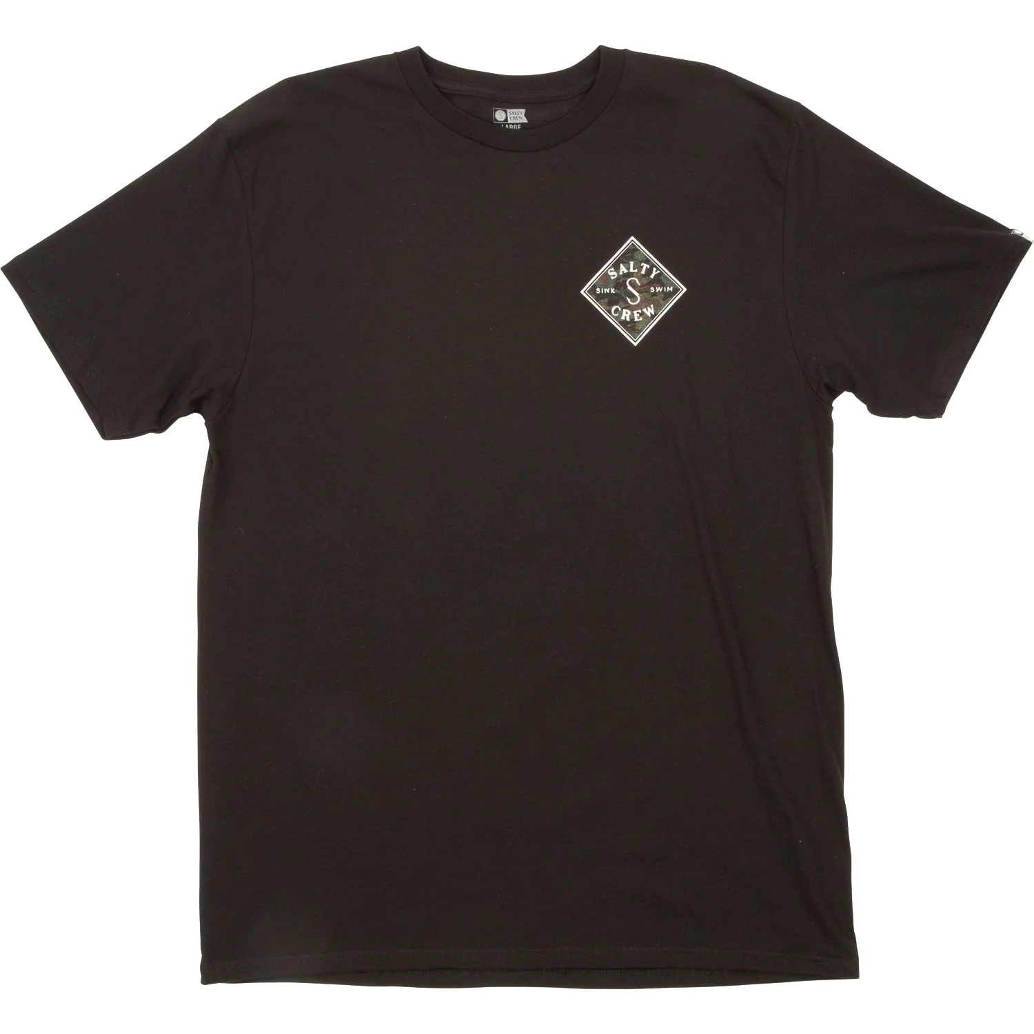 Salty Crew Men's Tippet Decoy Standard T Shirt Black