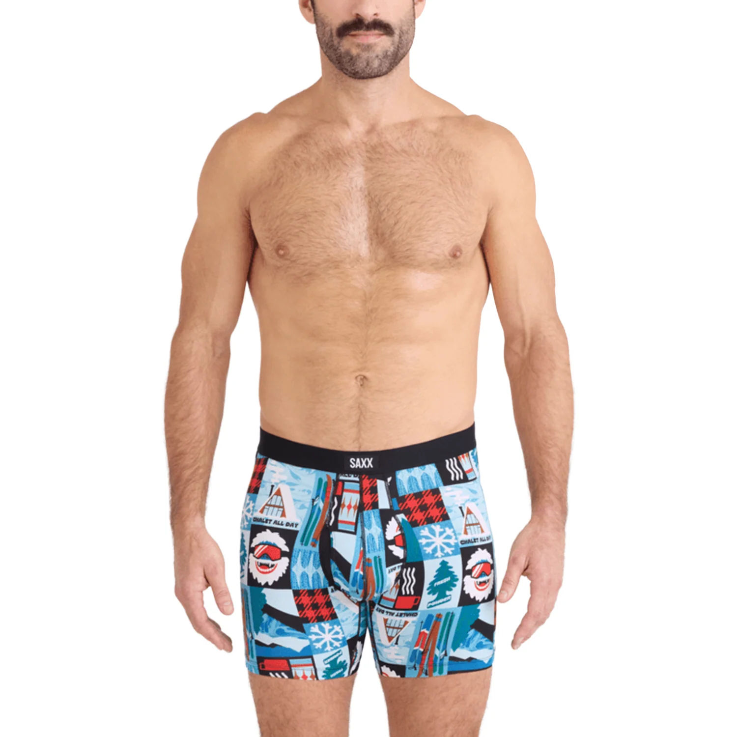 Saxx Men's Daytripper Comfort Stretch Boxer Brief Fly Chalet All Day-Blue