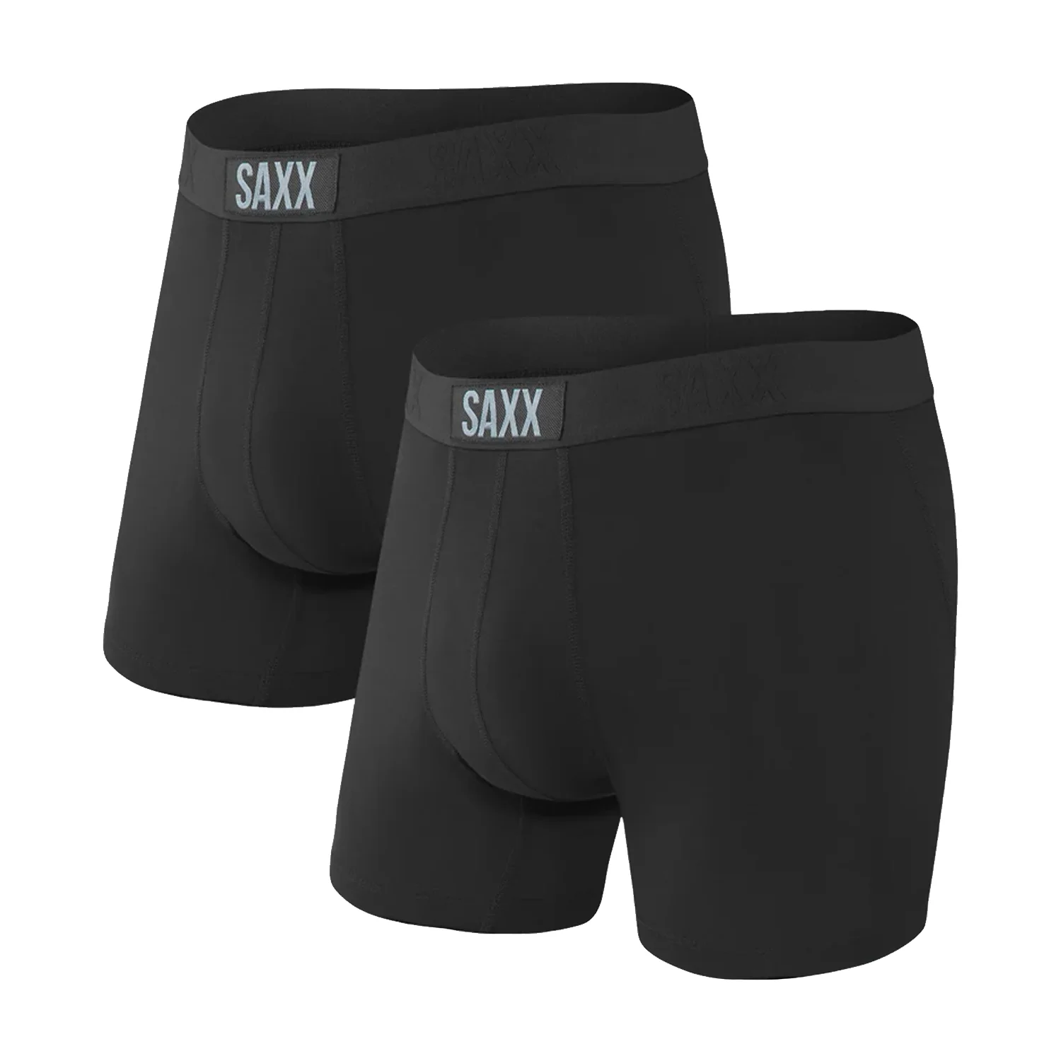 Saxx Men's Vibe Super Soft Boxer Brief 2 Pk Black
