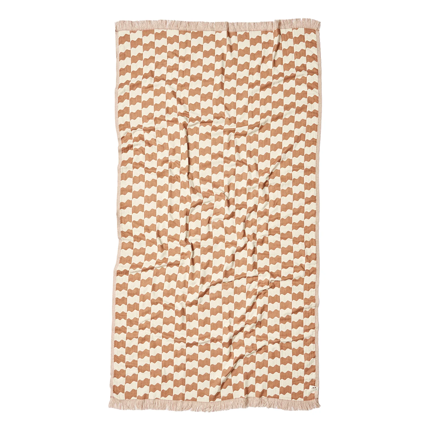 Slowtide Checker Driftweave Turkish Towel Mocha