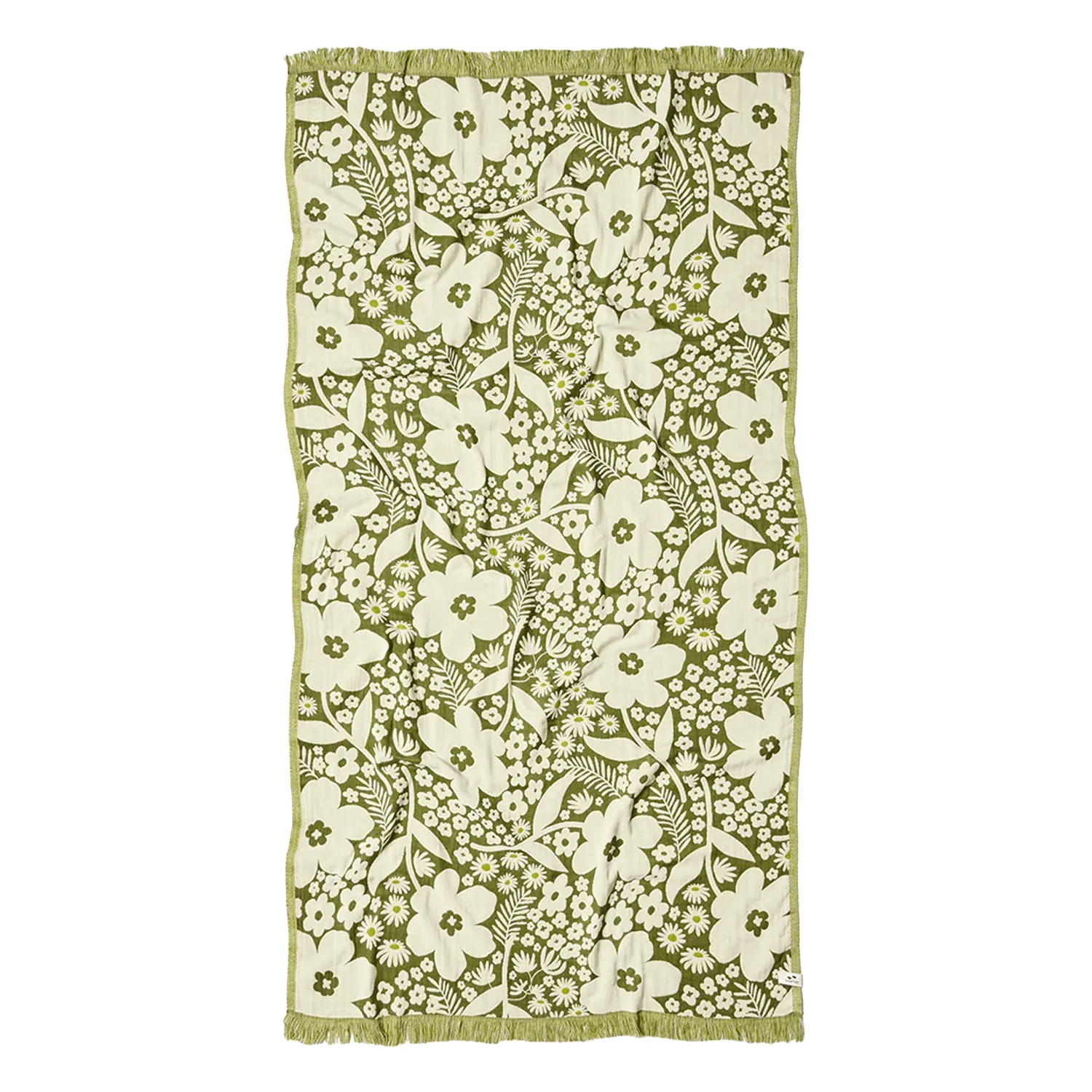 Slowtide Frankee Driftweave Turkish Towel Avocado