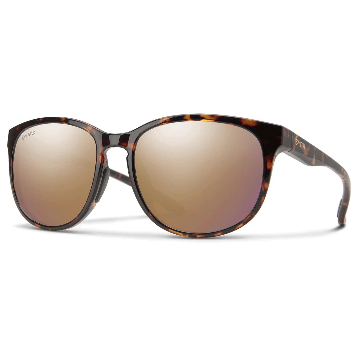 Smith Lake Shasta Sunglasses Tortoise/ChromaPop Polarized Rose Gold Mirror