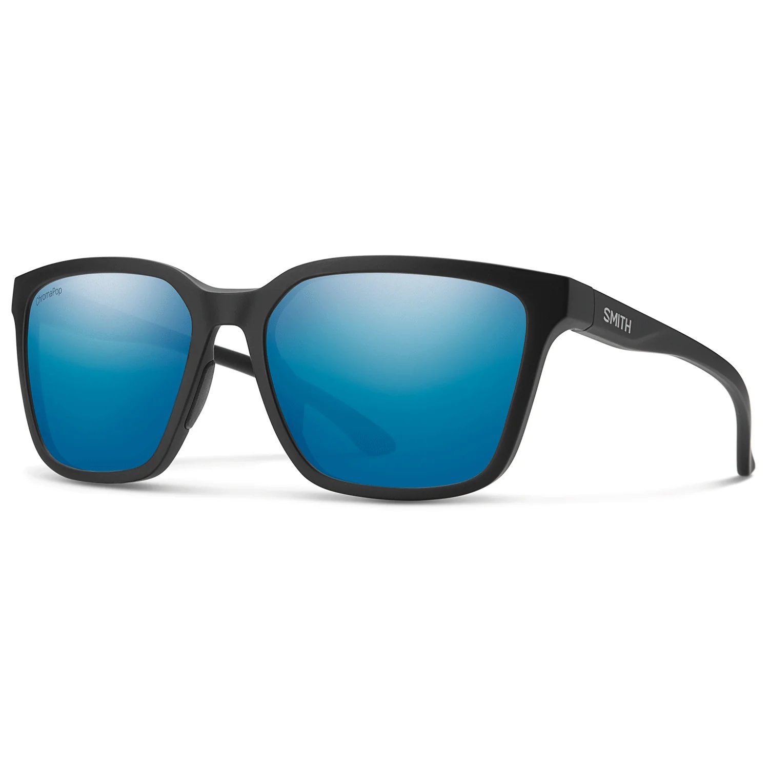 Smith Shoutout Sunglasses Matte Black/ChromaPop Polarized Blue Mirror